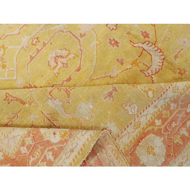 Galerie Shabab Collection Early 20th Century Turkish Oushak Room Size Carpet For Sale In New York - Image 6 of 7