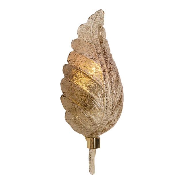 Large Murano Glass Wall Sconce by Hillebrand, Germany, 1970s For Sale