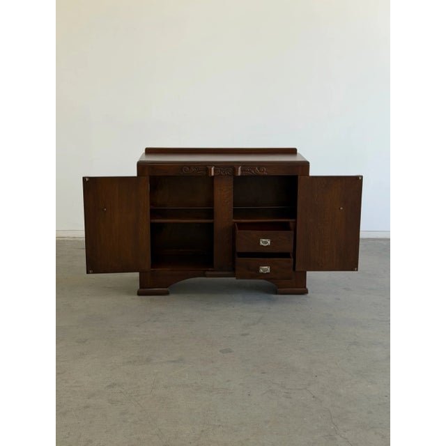Brown Vintage Art Deco English Sideboard For Sale - Image 8 of 18