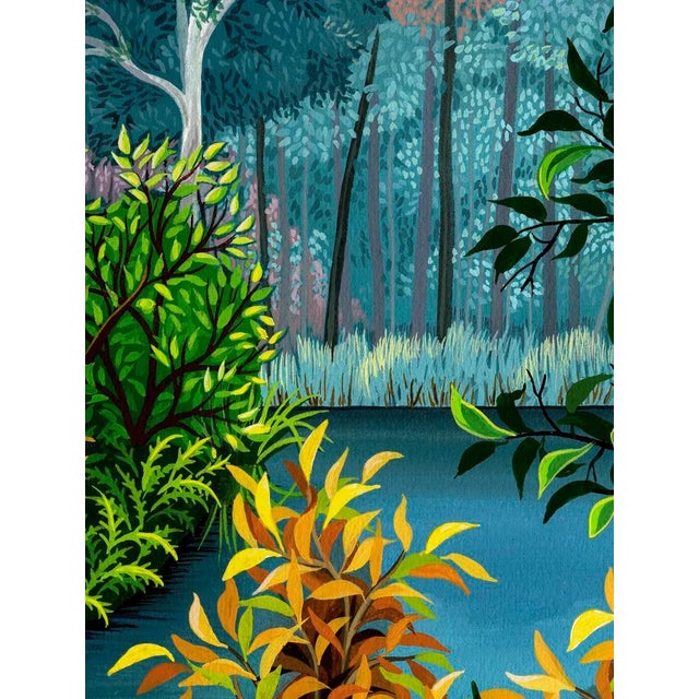 Pure crisp colors of autumn enliven this beautifully reproduced giclee landscape by US artist Wynn Yarrow. Known for her...