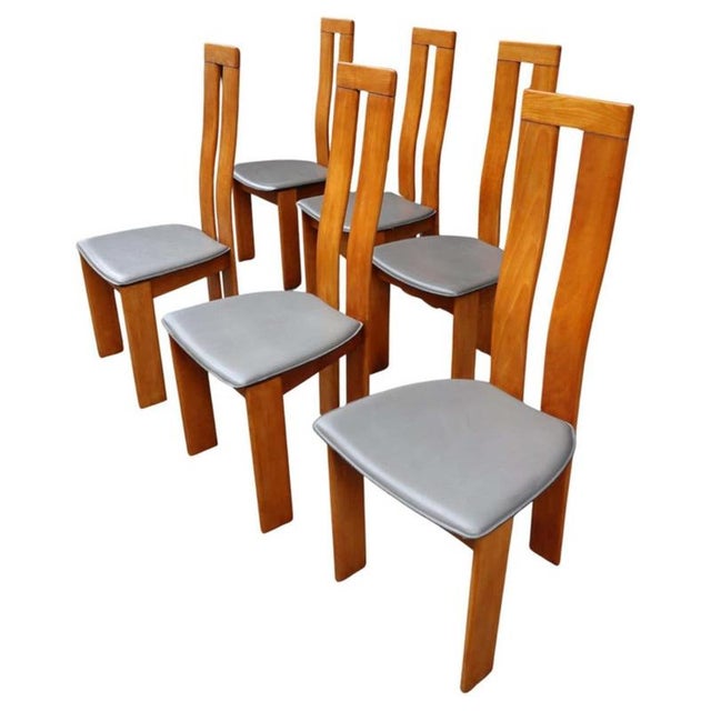 Vintage Chairs by Mario Marenco for Mobil Girgi, 1970s, Set of 6 For Sale - Image 10 of 10