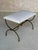 Spanish Gilt Iron Bench With Decorative Stretcher For Sale - Image 9 of 12
