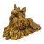 Kay Finch Yorkshire Terrier Gold Leaf Glaze Silky Yorkie Dog Statue California Usa For Sale