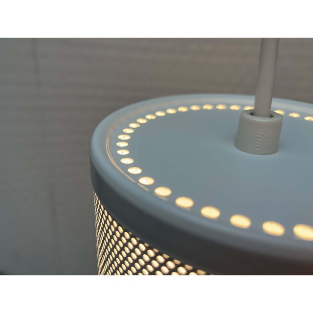 Minimalist Perforated Metal Pendant Lamp from Orno, Finland For Sale - Image 14 of 18