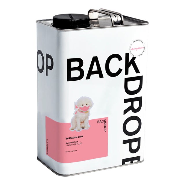 BACKDROP Standard Finish Interior Paint in Barragán-Cito (Electric, Bright Pink) - 1 Gallon For Sale In Los Angeles - Image 6 of 6