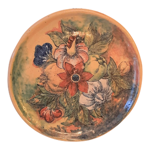 Mexico Capelo Floral Clay Wall Plate Majolica