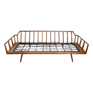 Rare Mel Smilow for Smilow-Thielle Walnut Rail Back Sofa, Circa 1955 For Sale