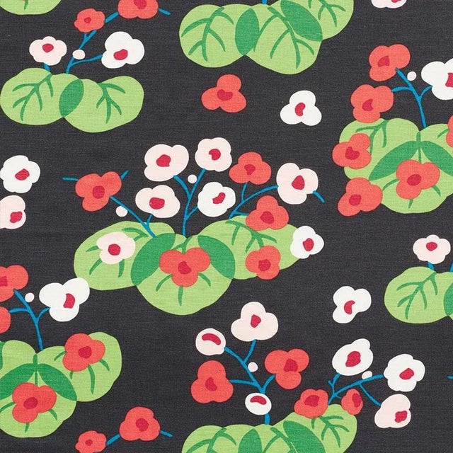 Japanese Sample - Schumacher Saku Fabric in Soft Black For Sale - Image 3 of 3
