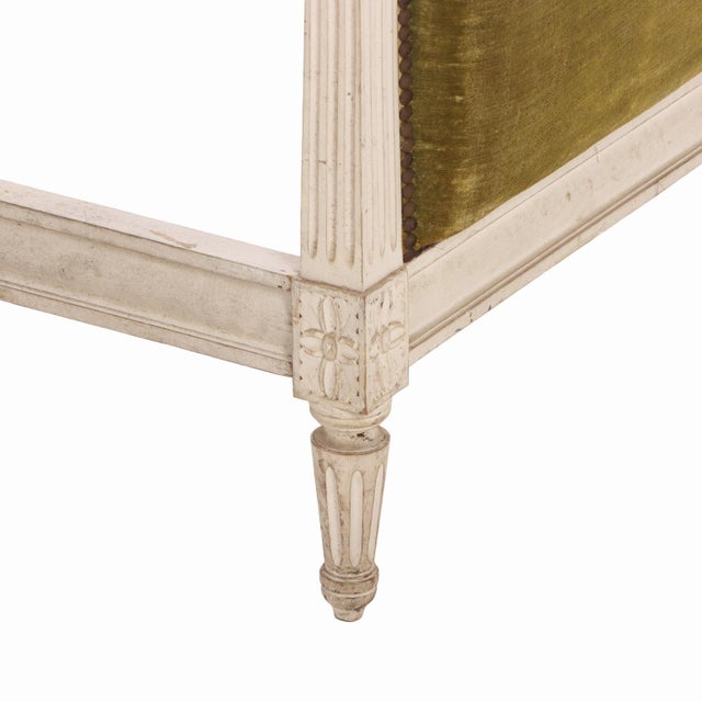 Wood A French Louis XVI Style Painted Full-Size Bed, C. 1940. For Sale - Image 7 of 8