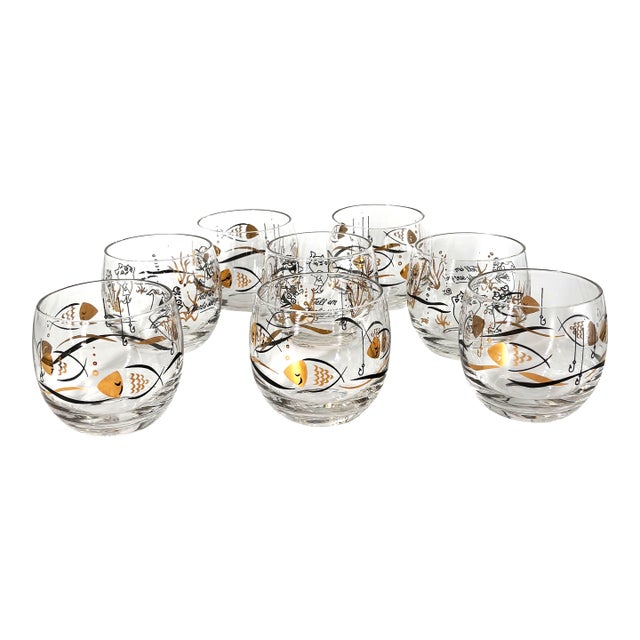 Star-Kist Charlie the Tuna Rocks Glasses With Original Box, Set of 8 For Sale