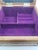1970s Vintage 70's Purple Velvet Jewelry Box With Holly Hobbie Tile For Sale - Image 5 of 6