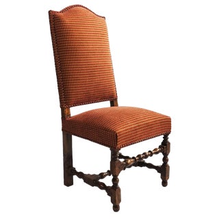 1960s Vintage English Turned Wood Side Chair For Sale