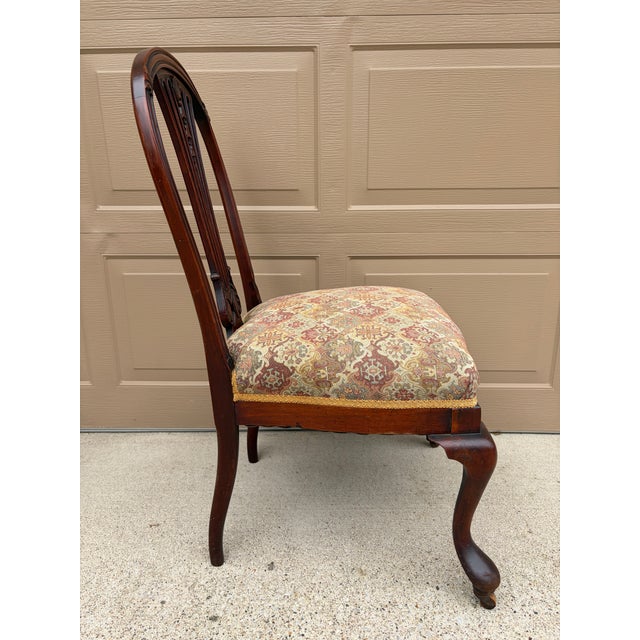 Antique Georgian Mahogany Side Chair With Tapestry Upholstery For Sale - Image 12 of 12
