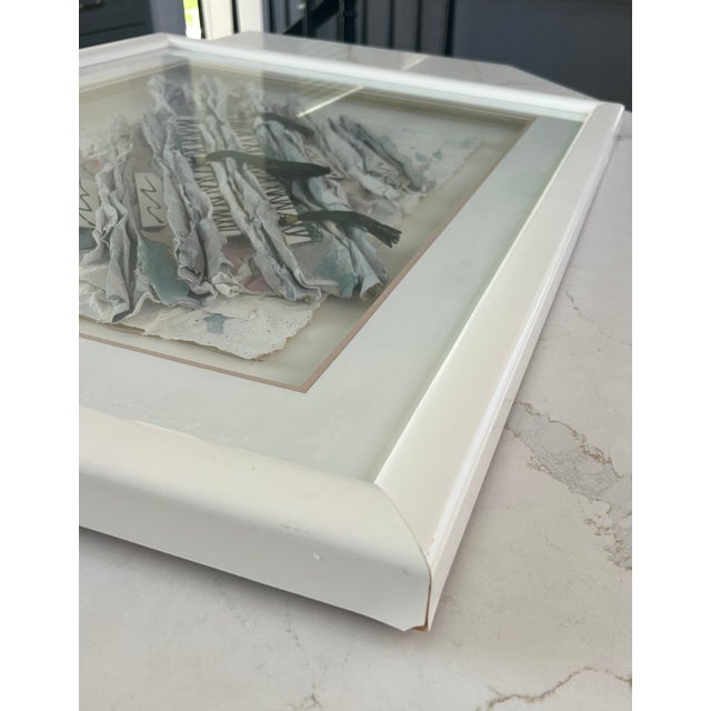 1980s Martha Chatelain Signed 1989 One-of-One Mixed Media Paper Assemblage, Framed For Sale - Image 5 of 5