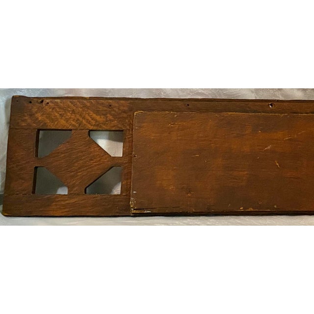 19th Century Small 19th Century Tiger Oak Beveled Entry Way Mirror For Sale - Image 5 of 12