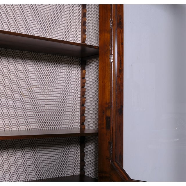 Brown Antique Wooden Display Cabinet Bookcase, Italy, Late 18th Century For Sale - Image 8 of 18