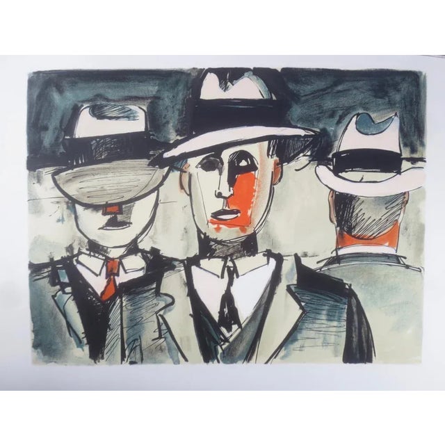 Modern Jean Helion, The Passers-by, 1986, Lithograph For Sale - Image 3 of 3