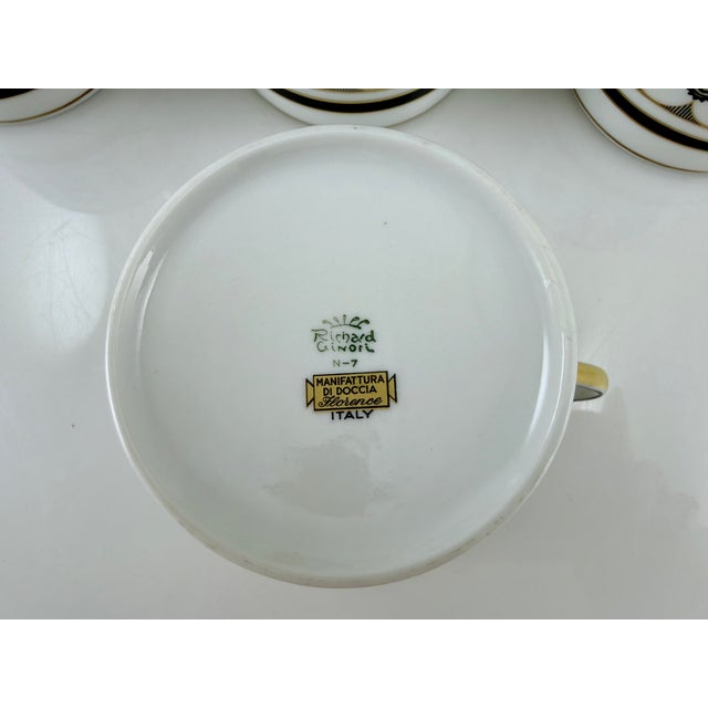 1980s 1980's Richard Ginori Ercolano Flat Cups - Set of 6 For Sale - Image 5 of 5