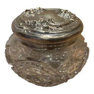 1920s Glass Boudoir Jar