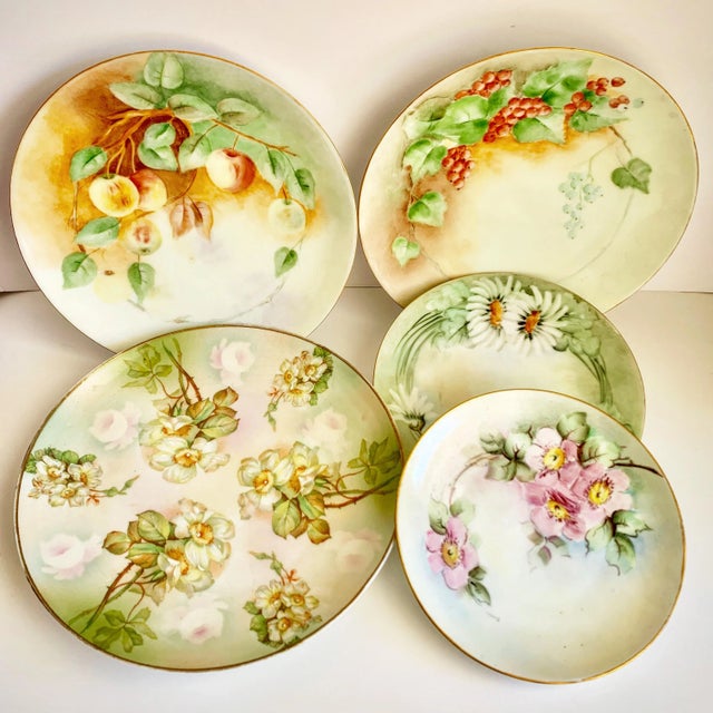 Vintage Mixed Floral China Set of Five For Sale - Image 10 of 11