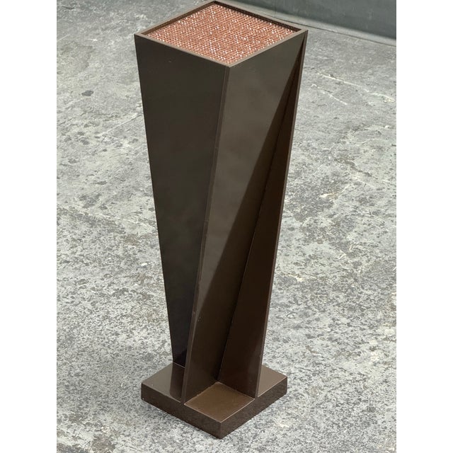 Gary Hutton Designs Facet 4 Bronze + Swarovski Crystal Pedestal For Sale - Image 4 of 12