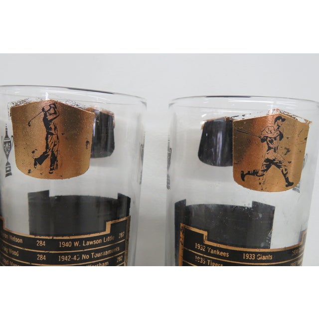 Cera All Time Greats 5pc Set Highball Cocktail Glasses Black With 22k Gold 4994b For Sale - Image 11 of 18