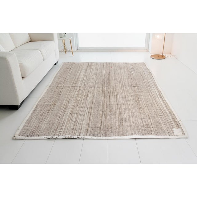 Turkish Mid 20th Century Earthy Beige Turkish Kilim For Sale - Image 3 of 10
