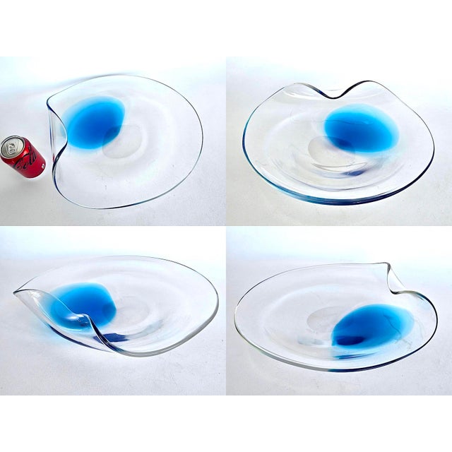 1980s Murano Art Glass Large Centerpiece Bowl by Renato Anatrà, Signed For Sale - Image 9 of 13