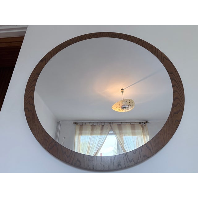 1960s Vintage Scandinavian Wooden Mirror, 1960s For Sale - Image 5 of 12