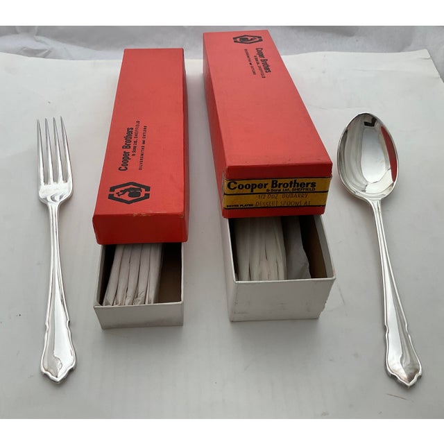 "Set of 12 Dessert Spoon & Fork, Du Barry. Comprising : 6 Dessert Spoon, Du Barry. 6 Dessert Fork, Du Barry.. Made in...