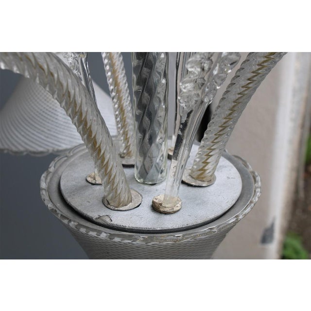 Murano Glass Chandelier from Venini Reticello, 1940 For Sale - Image 12 of 18