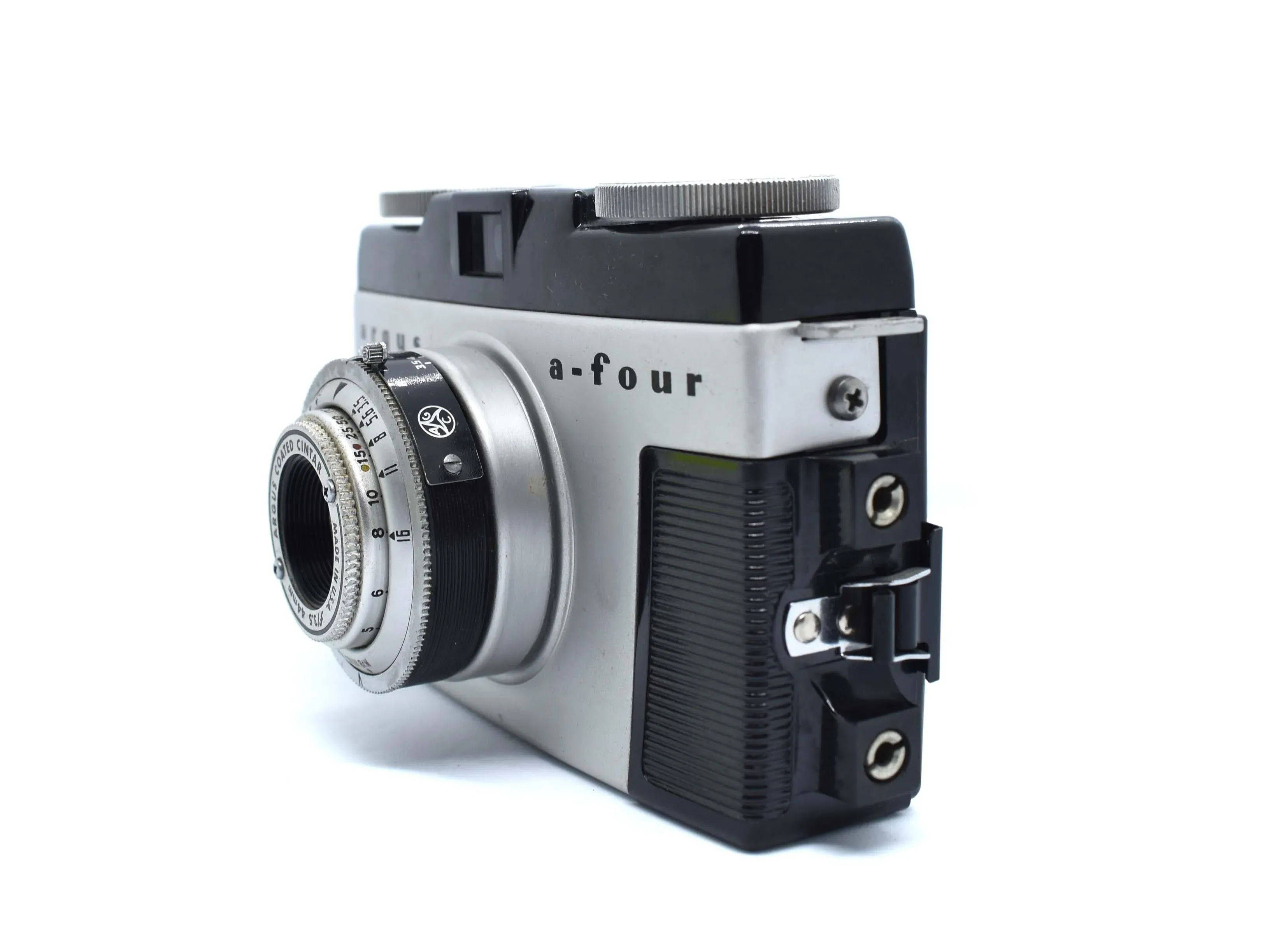 1950's Argus A-Four 35mm Camera With Genuine Leather Case Made in