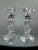 Pair of Simon Designs Faceted Crystal Candlesticks – Geometric Art Deco Style For Sale - Image 4 of 12