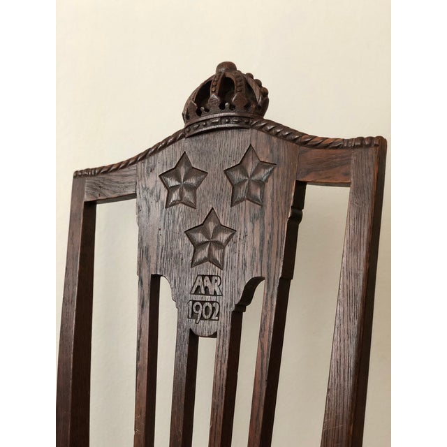 Traditional Antique Marked Dining Chair Copenhagen Denmark 1902 For Sale - Image 3 of 14