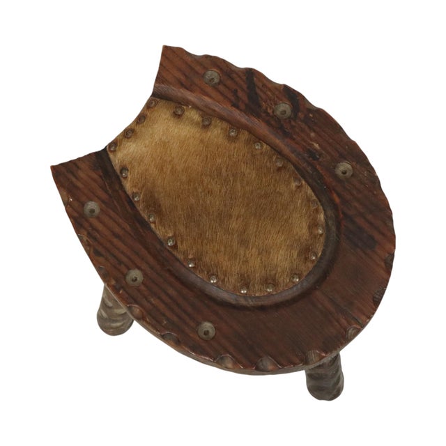 Brutalist Spanish Tripod Wooden Milk Stool For Sale - Image 10 of 15