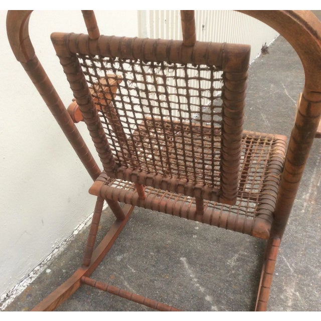 Late 19th Century Hunzinger Rocking Chair Original Condition For Sale - Image 5 of 13