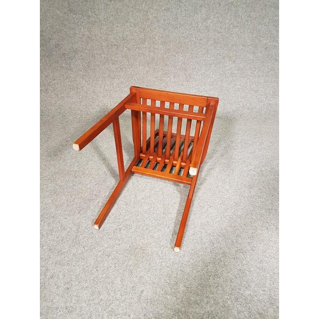 Milano Chairs in Cherrywood by Aldo Rossi for Molteni, 1980s, Set of 4 For Sale - Image 6 of 7