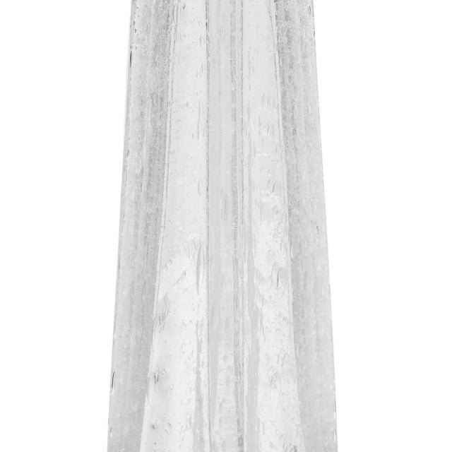 Glass Silver Leaf Murano Pulegoso Glass Lamps - a Pair For Sale - Image 7 of 10