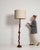 1960-1969 France Rich Walnut Brown Carved Walnut Floor Lamp For Sale In Greensboro - Image 6 of 11