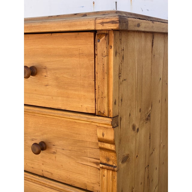 Pine Central European Chest of Four Drawers For Sale - Image 9 of 16