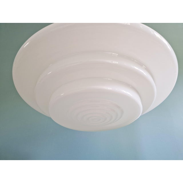 Bauhaus Pendant Light in White Opaline Glass, 1930s For Sale - Image 10 of 13