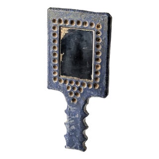 French Stoneware Wall Mirror in the style of Les Argonautes, 1970s For Sale