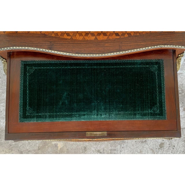 19th Century French Napoleon III Kingwood and Black Ebonized Writing Table 1850s For Sale - Image 10 of 13