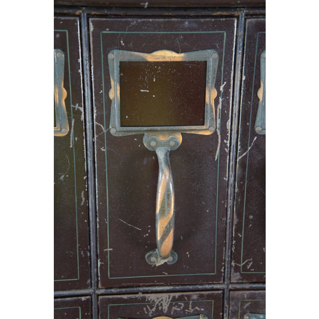 Antique NCR National Cash Register Industrial Iron Steel Patent File Cabinet For Sale - Image 12 of 12