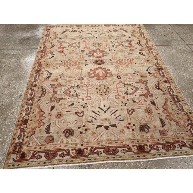 Galerie Shabab Collection Mid-20th Century Persian Malayer Accent Rug For Sale In New York - Image 6 of 8