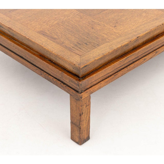 Wood Modern Oak Parquetry Coffee Table For Sale - Image 7 of 7