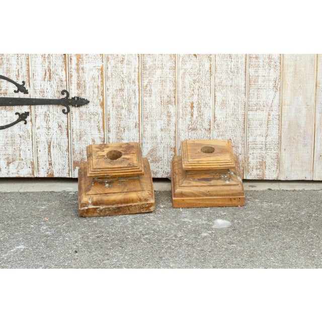 This set of two Indian architectural remnants from the 19th century was found in Rajasthan and originally the capitals of...