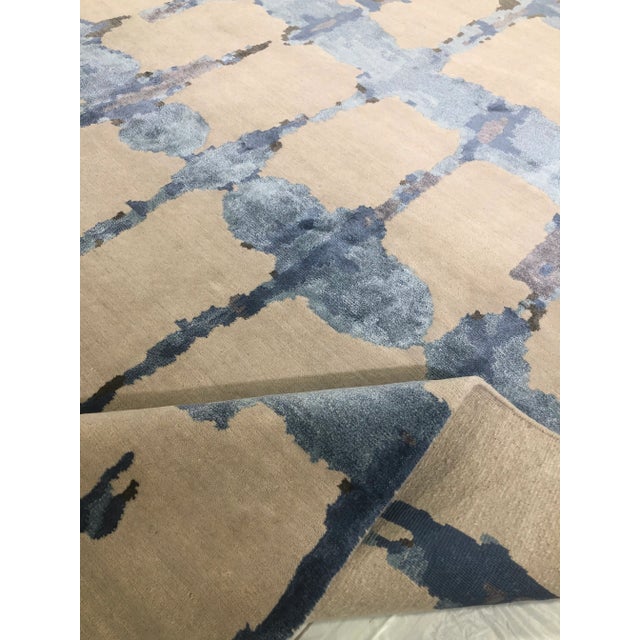 Abstract Ocean Rug, Gray 4x6 For Sale - Image 3 of 3