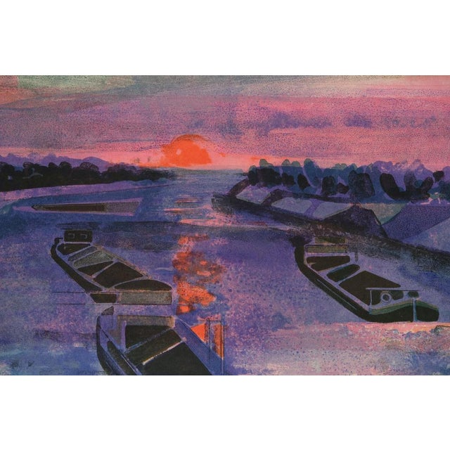 Modern Camille Hilaire, Hommage à Monet, Impression Soleil Levant, Lithograph For Sale - Image 3 of 7