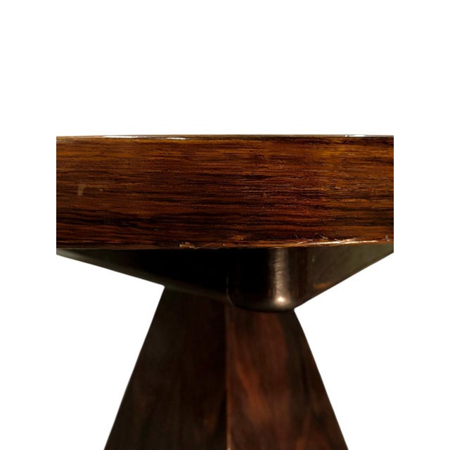 Wood Vintage Extendable Round Chelsea Table by Vittori Introini for Saporiti, 1960 For Sale - Image 7 of 11